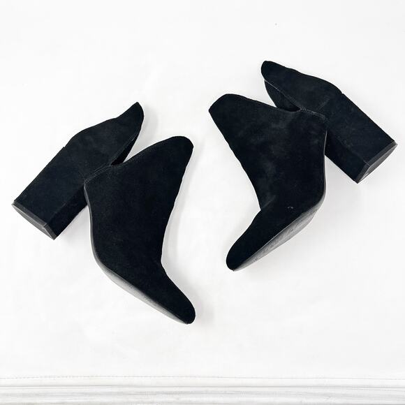 [Steve Madden] Rookie Black Suede Cut-Out Side Split Shaft Ankle Boots Size 10 - Picture 2 of 12